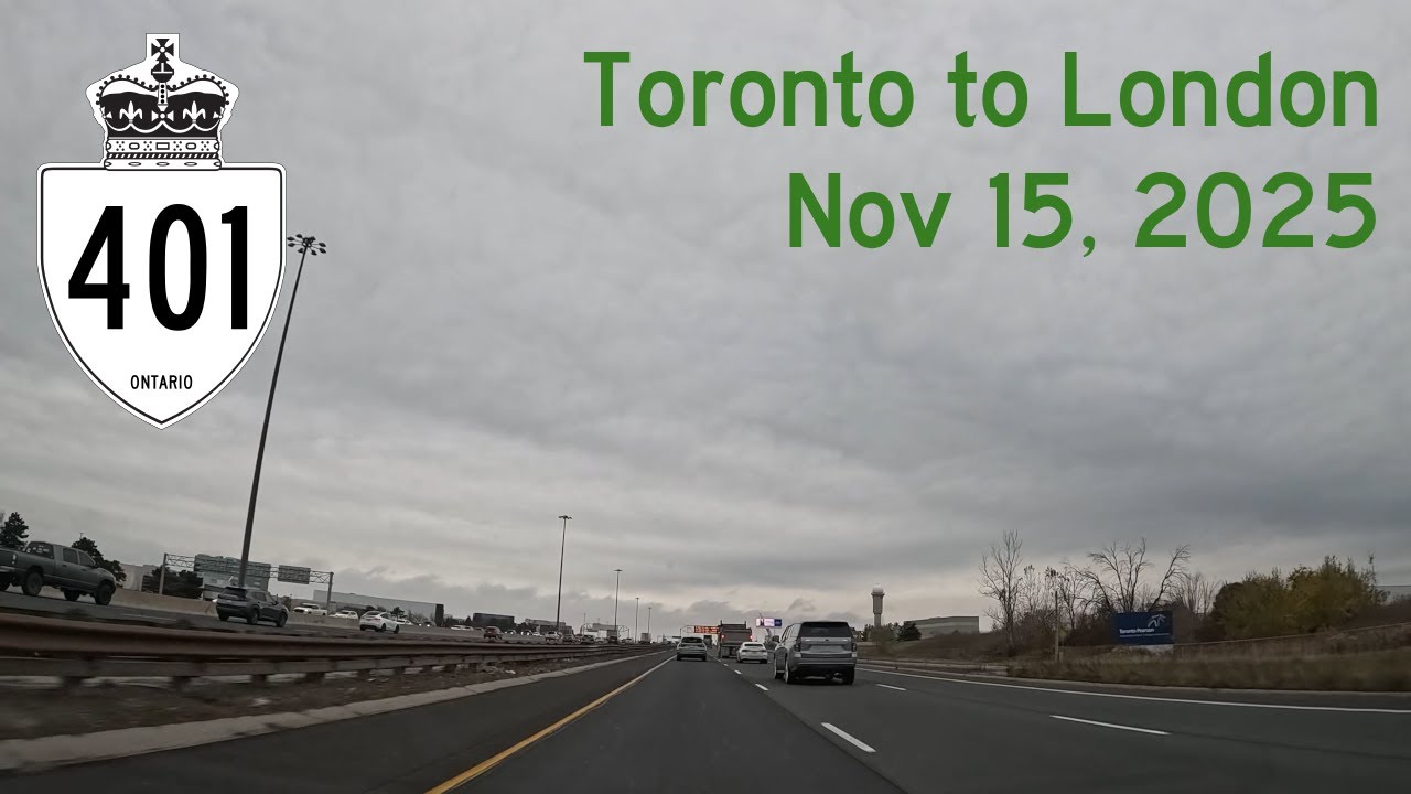 Ontario Highway 401 - Toronto to London. 4K Drive with Lofi Beats.