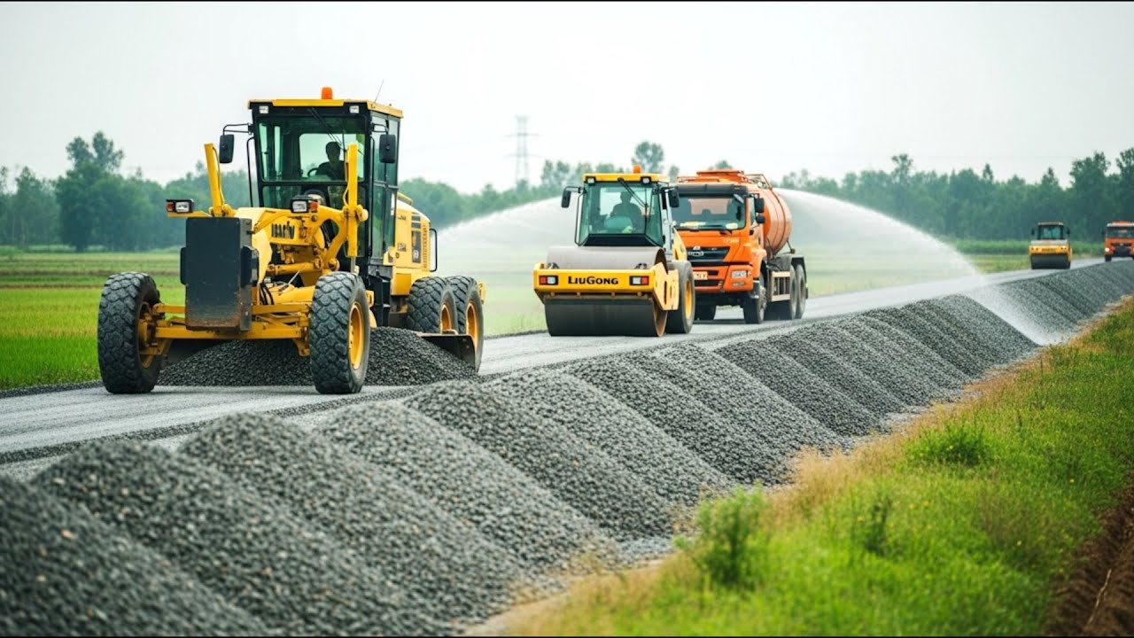 Modern Road Foundation Process Techniques: Advanced Road Construction Machines in Step-by-Step