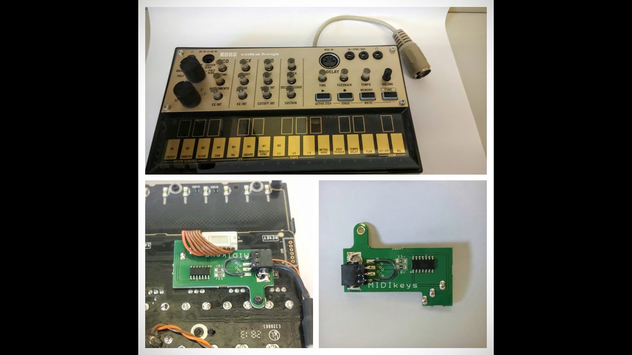 KORG Volca Keys - MIDIkeys MIDI mod Installation Video