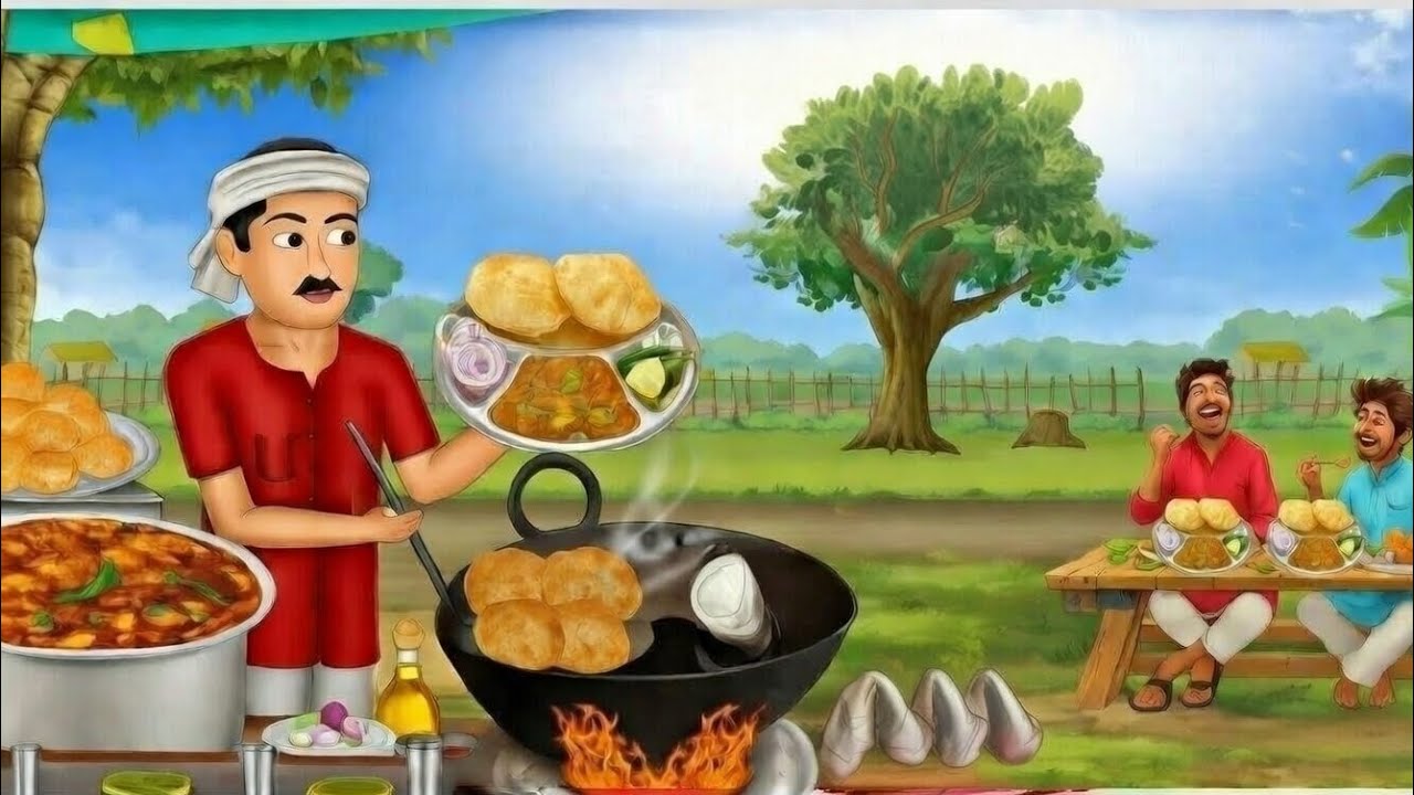 लालची आलू पुरी वाला | lalachi alu puri wala | hindi stories | moral stories | hindi Story
