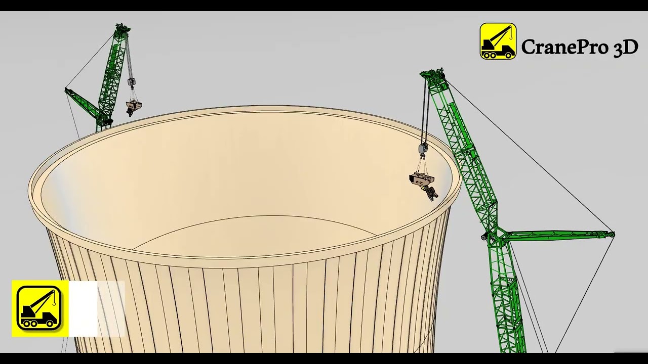 Nuclear Tower Demolition Using Two CC3800 Cranes