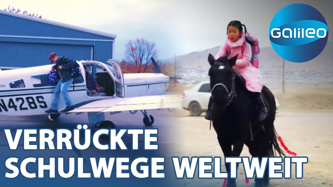 Pferd oder Flugzeug? Diese Schulwege sind alles andere als gew&ouml;hnlich! | Galileo | ProSieben
