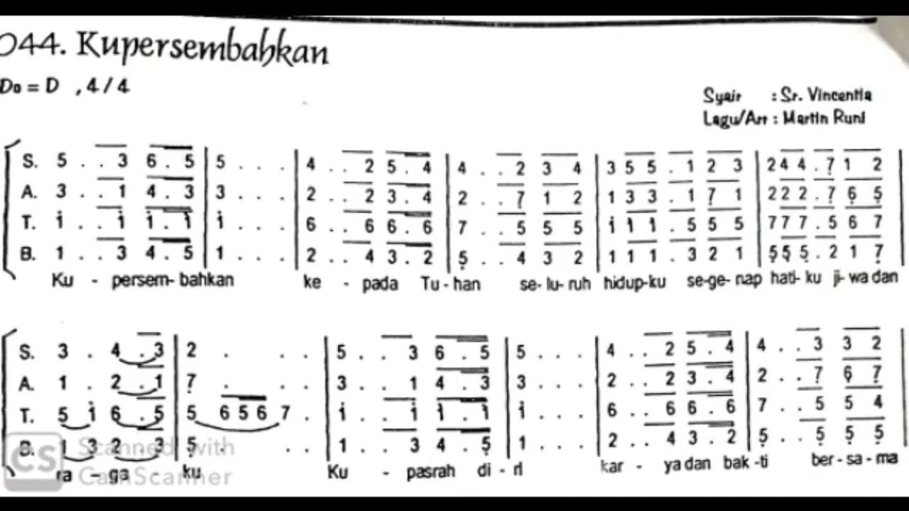 KUPERSEMBAHKAN - Martin Runi - Lagu Rohani Katolik - Lagu Persembahan