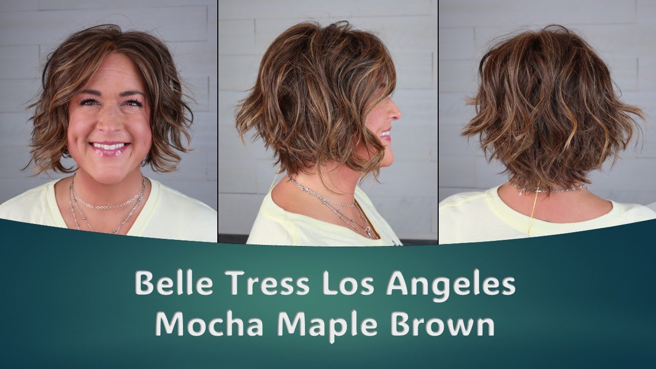 How to assess a wig out of the box using Belle Tress Los Angeles in Mocha Maple Brown