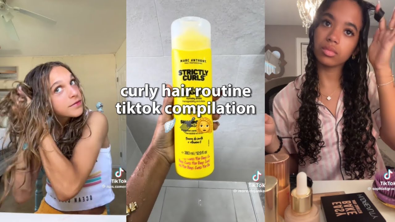 Curly Hair Routines Tiktok compilation! **SATISFYING** 🪽👩‍🦱🪮