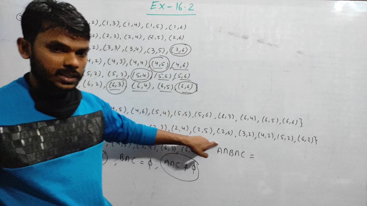 Class 11 maths chapter- 16 Probability:Ex -16.2 Solution:Mutually exclusive and exhaustive event