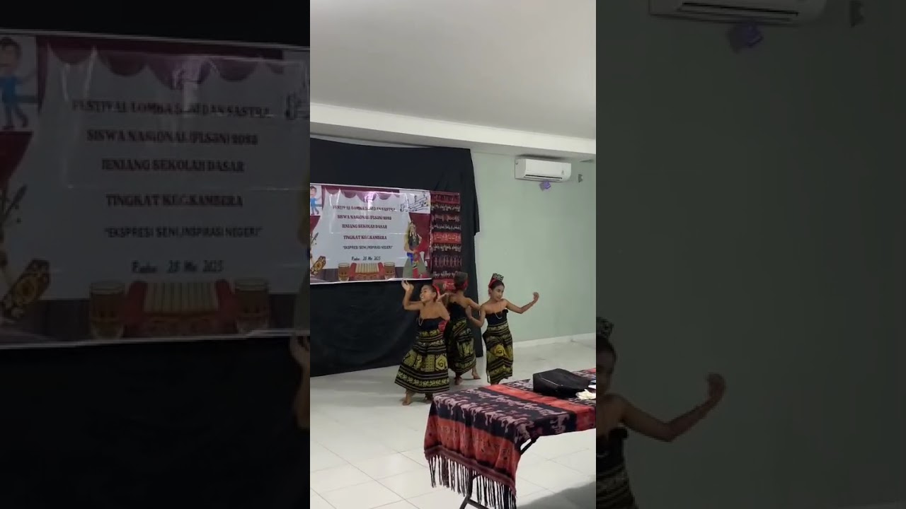 Peserta Tarian Sumba Timur pada Lomba FLS3N  Tingkat kecamatan kambera kabupaten Sumba Timur 2025