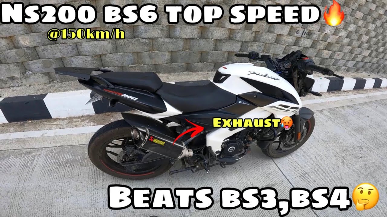 NS200 bs6 top speed|150+km/h🔥|Full system louder exhaust🙉|Beats bs3,bs4😰|Tamil|