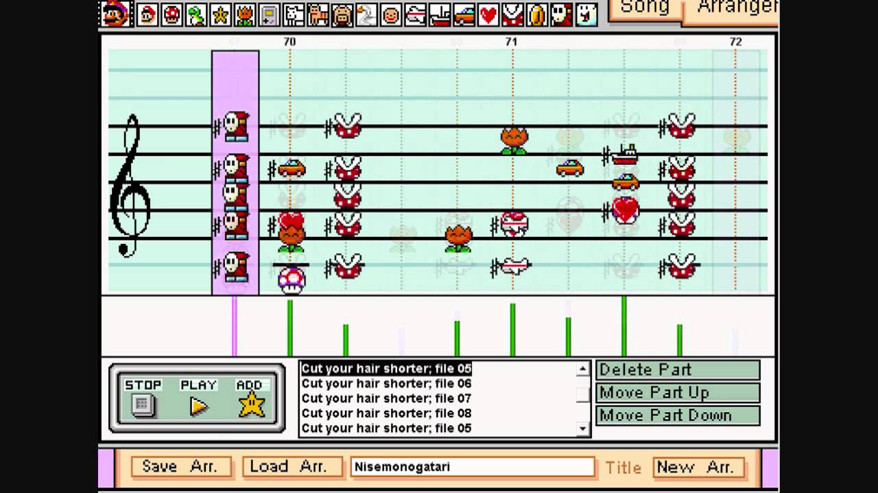 ナイショの話 Naisho no Hanashi [ClariS x Ryo] ~ Nisemonogatari ED on Mario Paint