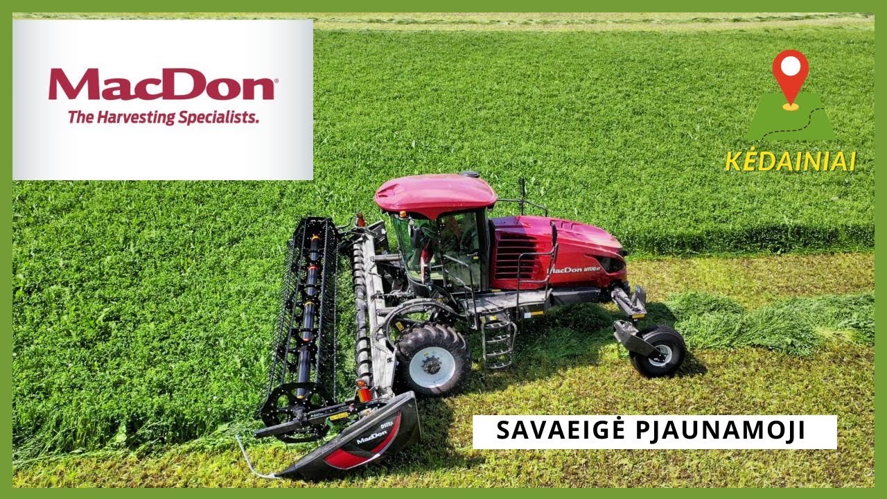 MacDon M1170 savaeigės pjaunamosios DEMO Kėdainių raj.