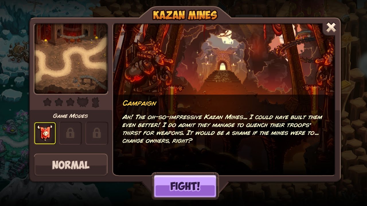 Kingdom Rush Vengeance - Kazan mines