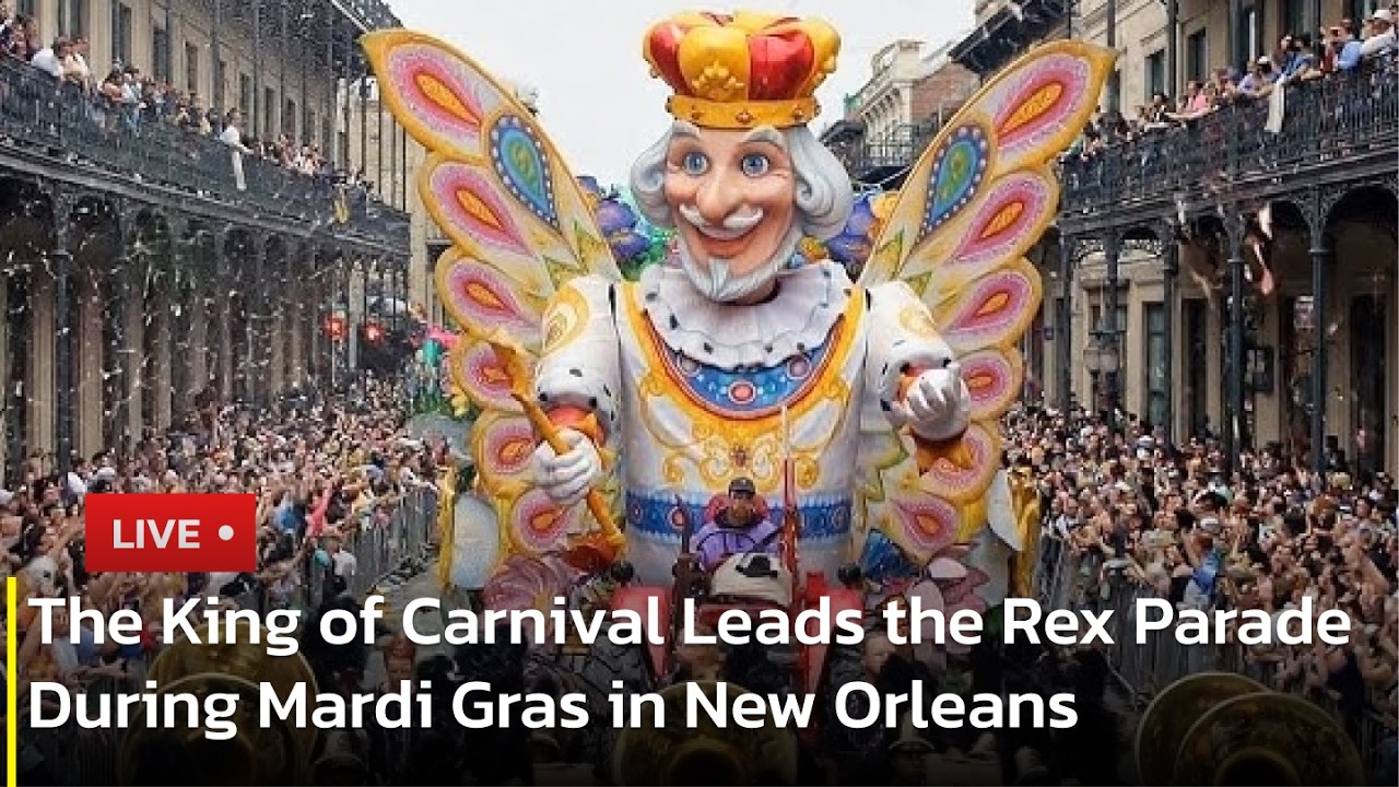🔴 LIVE: The King of Carnival Leads the Rex Parade During Mardi Gras in New Orleans | AC13