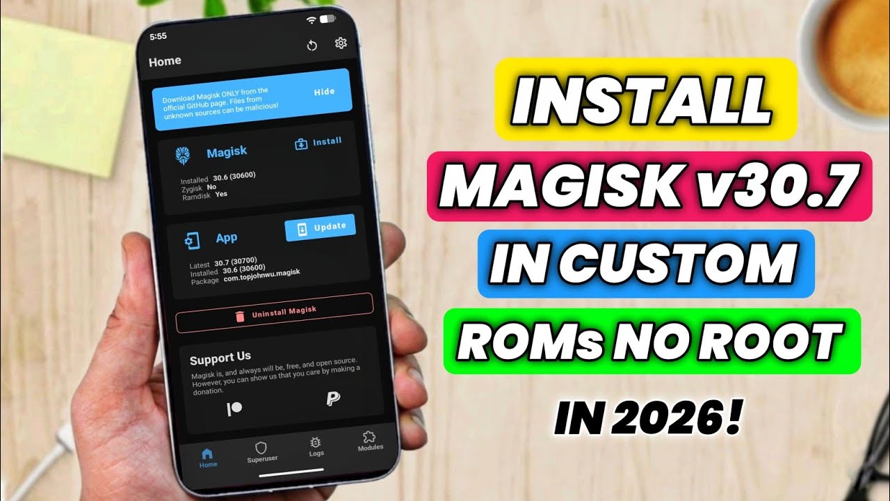 Install Magisk Latest Version In Any Custom ROMs | How To Root Custom ROMs | Root Phone