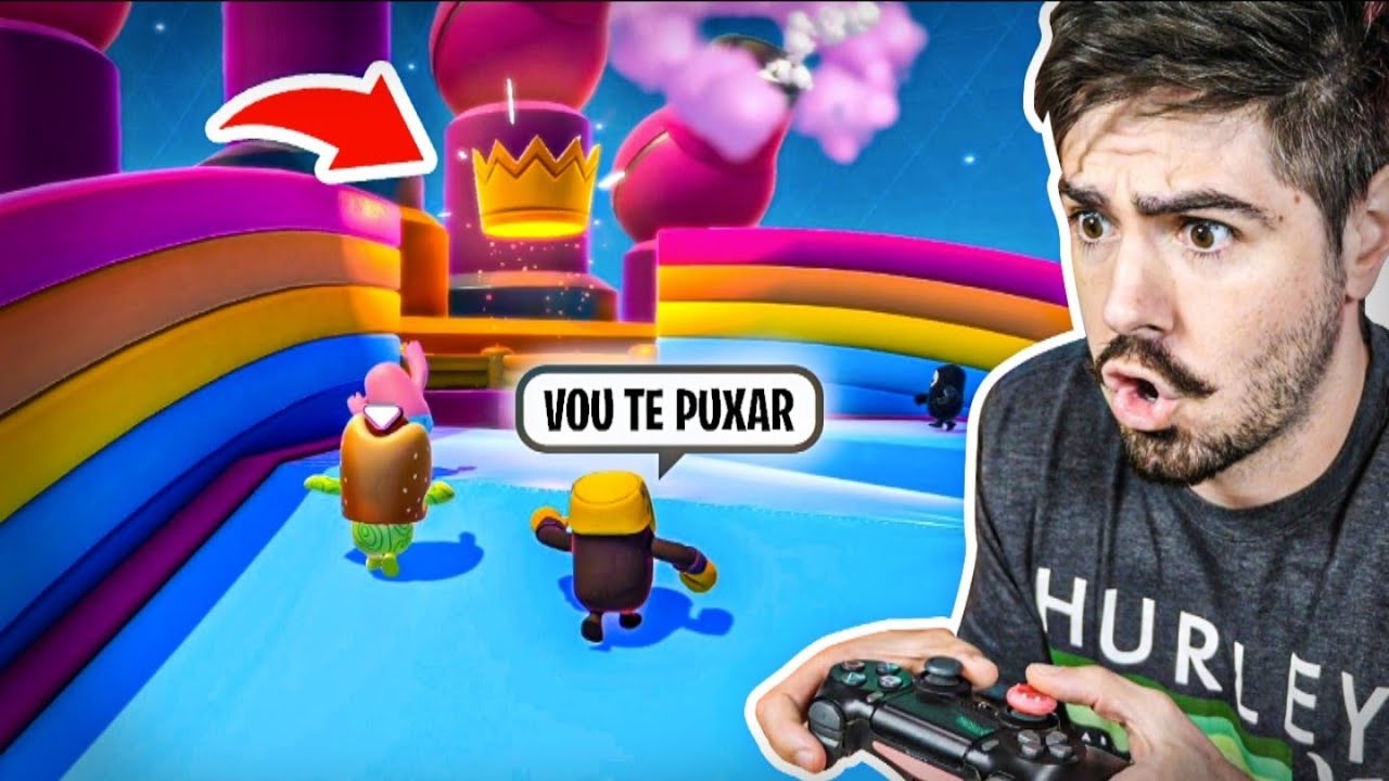 TROLEI OS ADVERS&Aacute;RIO E GANHEI A COROA! FALL GUYS