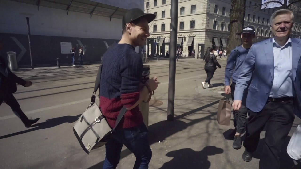 Contax II Zeiss Ikon shoot in Z&uuml;rich, Switzerland candid POV street photography GoPro, Sony A7