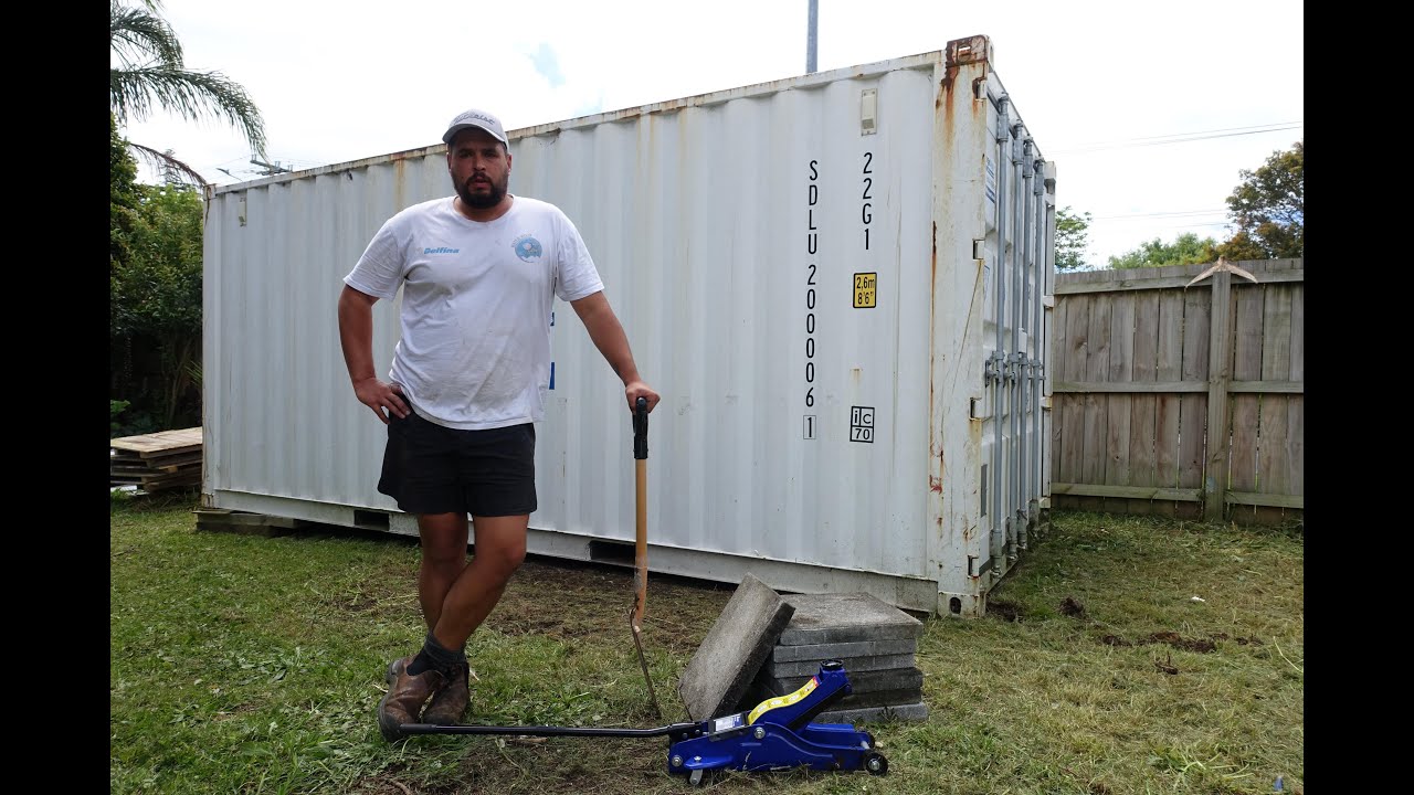 SHIPPING CONTAINER WORKSHOP  - PART 1  LEVELLING