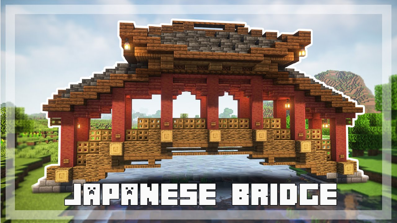 Minecraft: How to Build a Japanese Bridge (Modular Design) - Tutorial