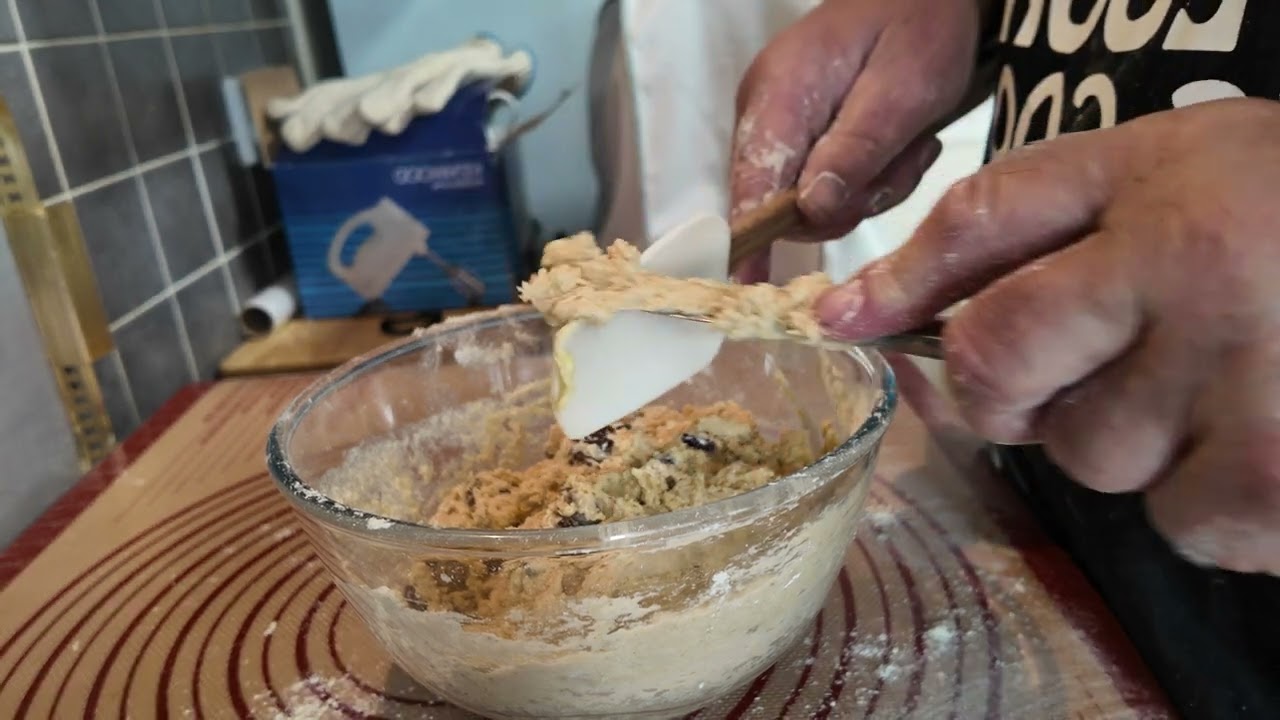 In the kitchen with Carl and the ninja air fryer 10-1 oven , Sultana  Scones