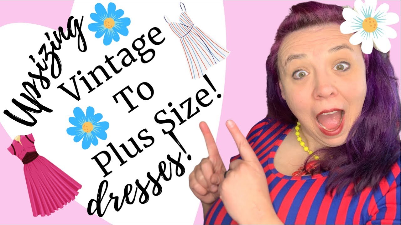 Upsizing A Vintage 1980's Dress || Plus Size Vintage Fashion