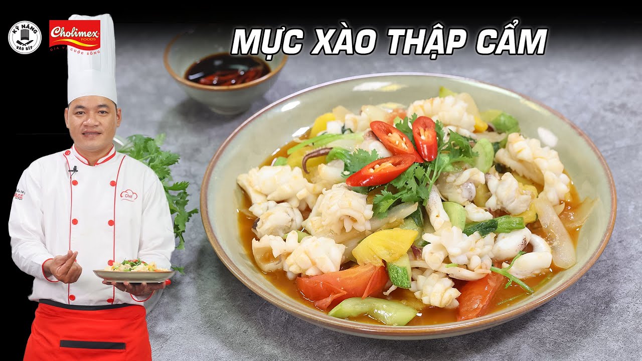 Cách làm Mực xào thập cẩm ngon - hấp dẫn cho bữa cơm gia đình