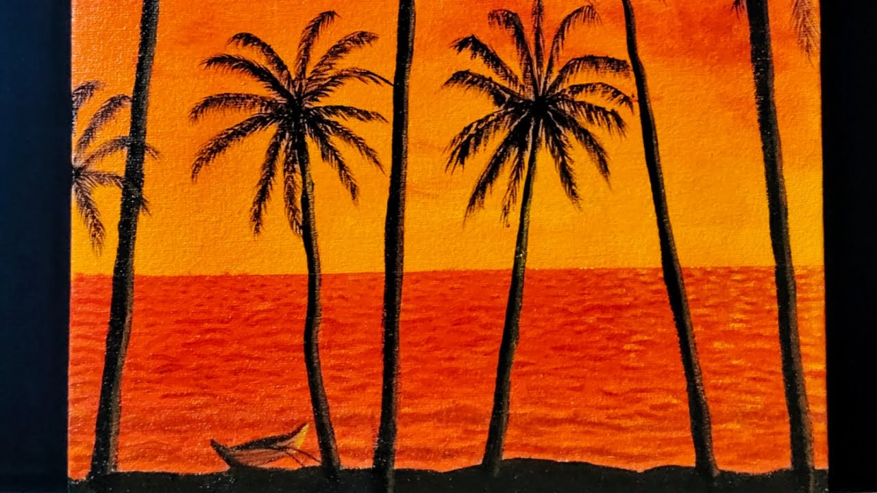 Painting red sunset 🌅