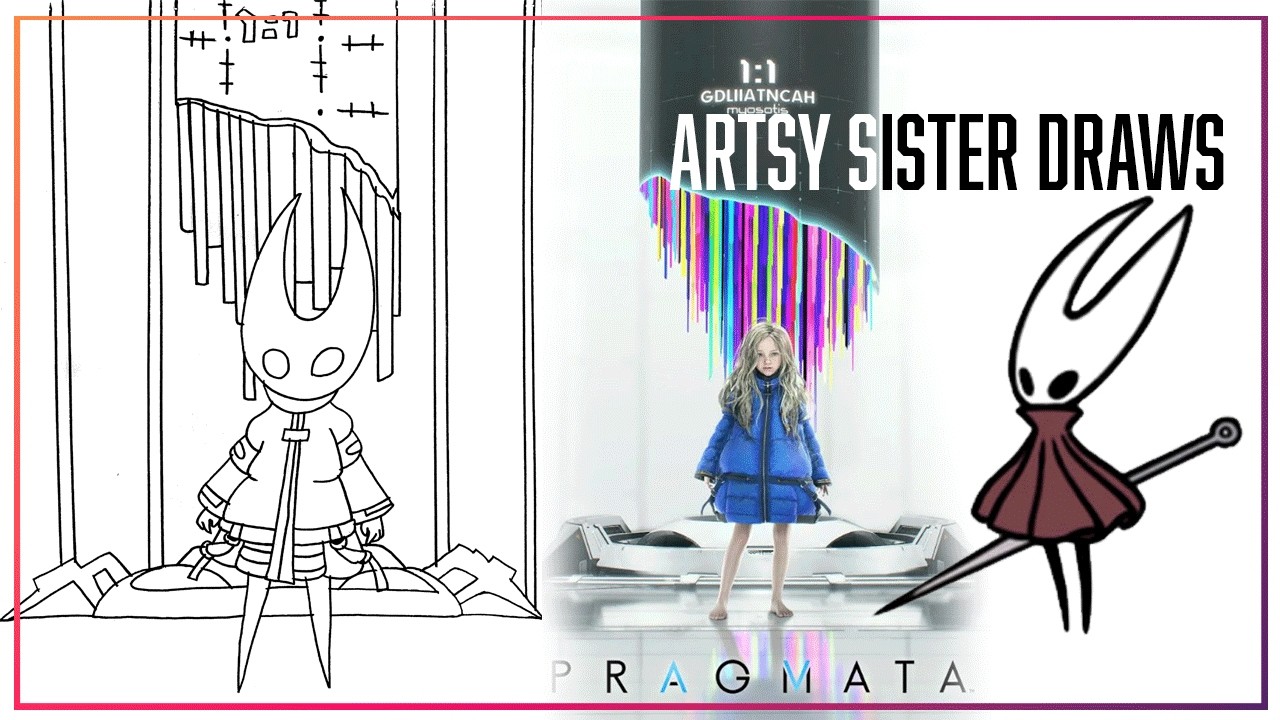 Artsy Sister Draws - Hollow knight X Pragmata Fanart
