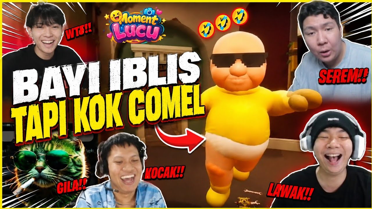 Momen Lucu Gamers Jadi Pengasuh Bayi Iblis Botak 🤣 COMEL Part 3 | The Baby In Yellow
