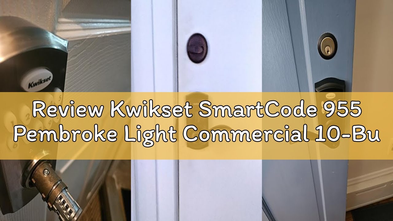 Review Kwikset SmartCode 955 Pembroke Light Commercial 10-Button Keypad Electronic Lever, Convenient