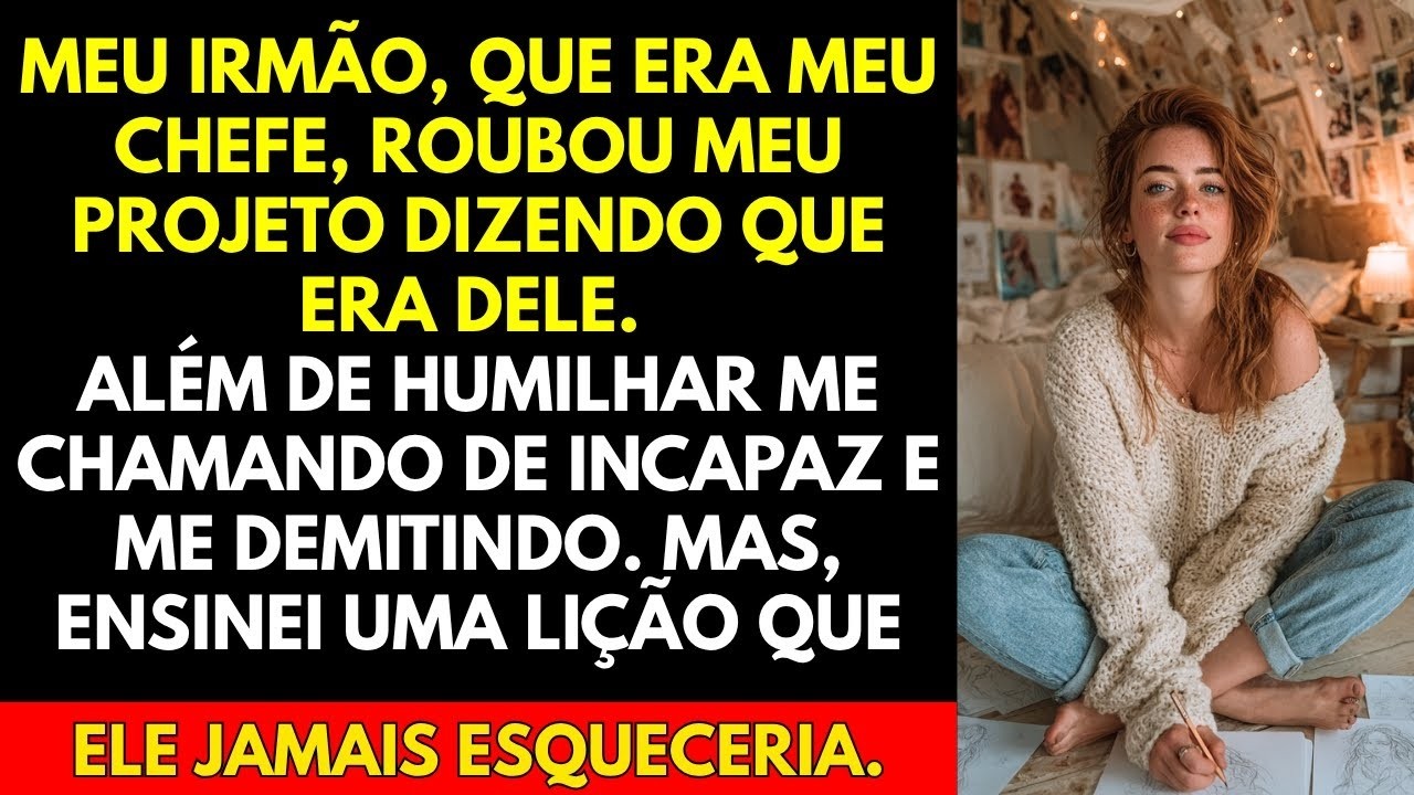 Meu irmão, que era meu chefe, roubou meu projeto dizendo que era dele  Além de humilhar