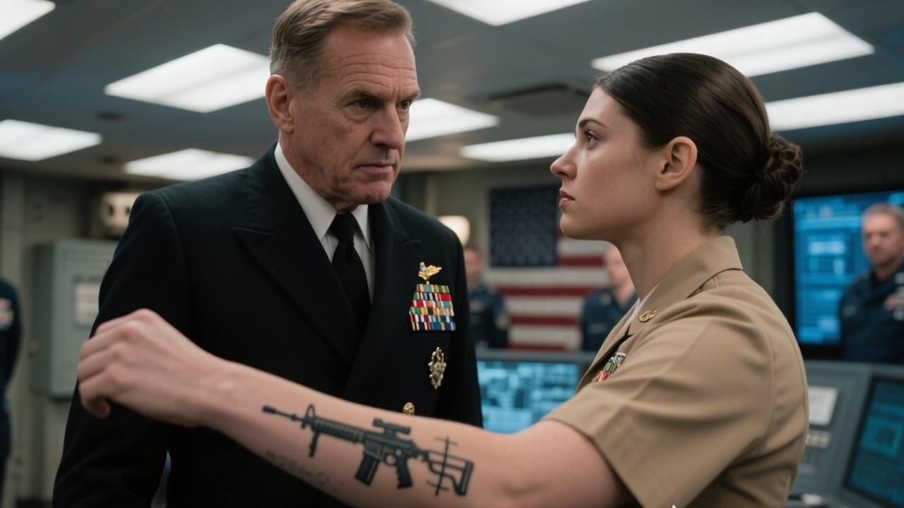 And whats your name?the SEAL Admiral asked —Then her sniper tattoo made him freeze |Emotional Story