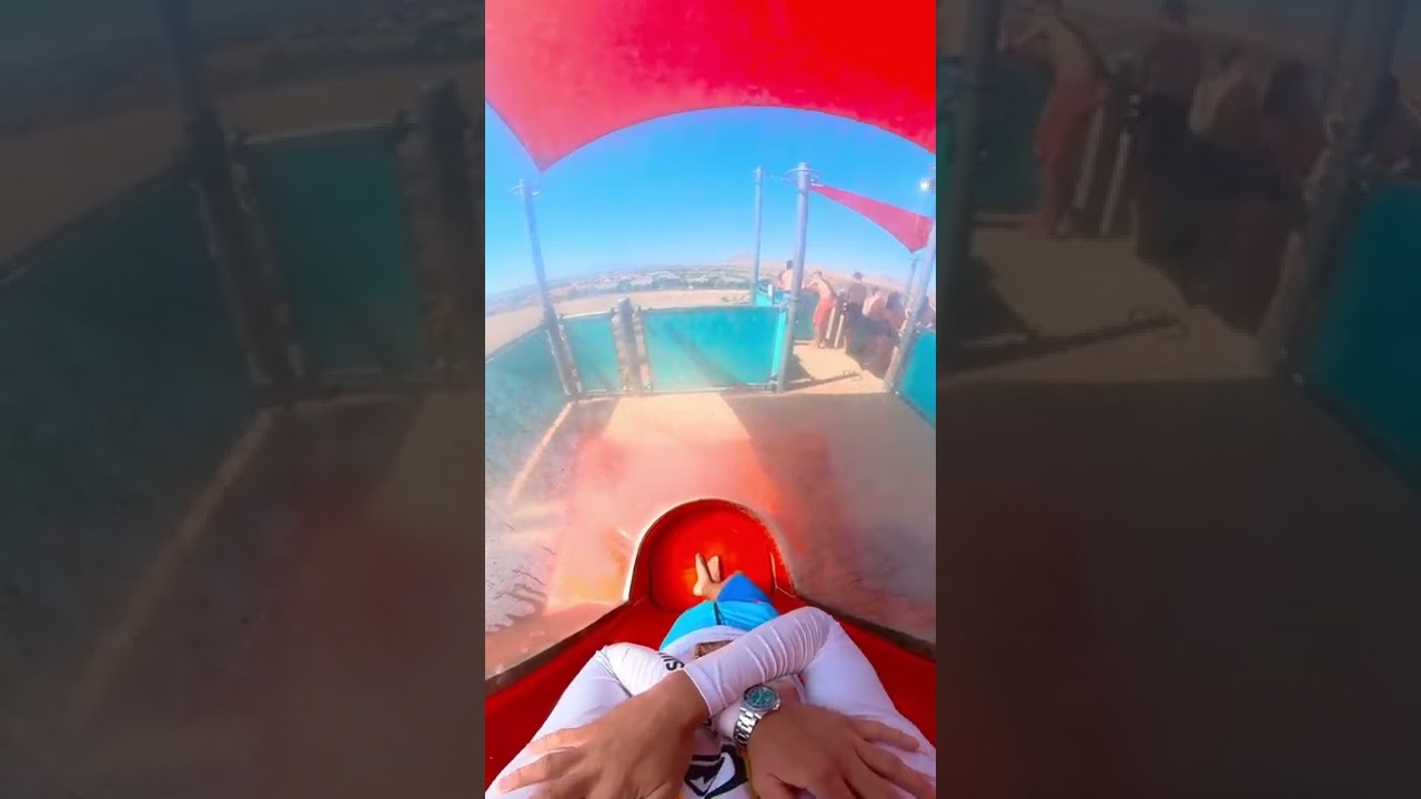 Trap door drop capsule water slide POV at Cowabunga Bay water park! #shorts