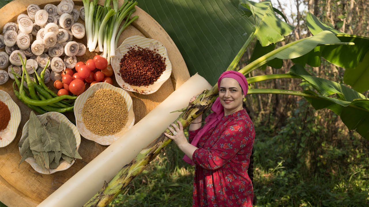 Kerala-Style Banana Stem Curry | Bahar Village Cooking