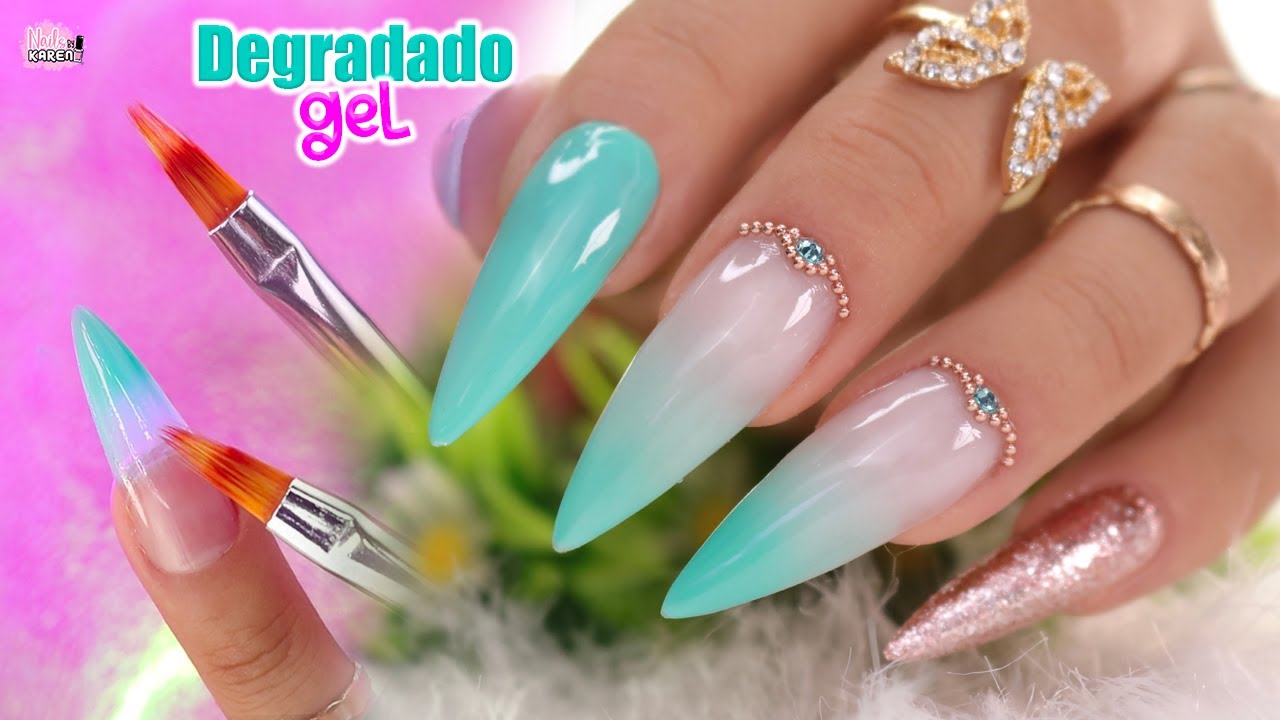 DEGRADADO con PINCEL ESPECIAL *tips soft gel |NailsByKaren