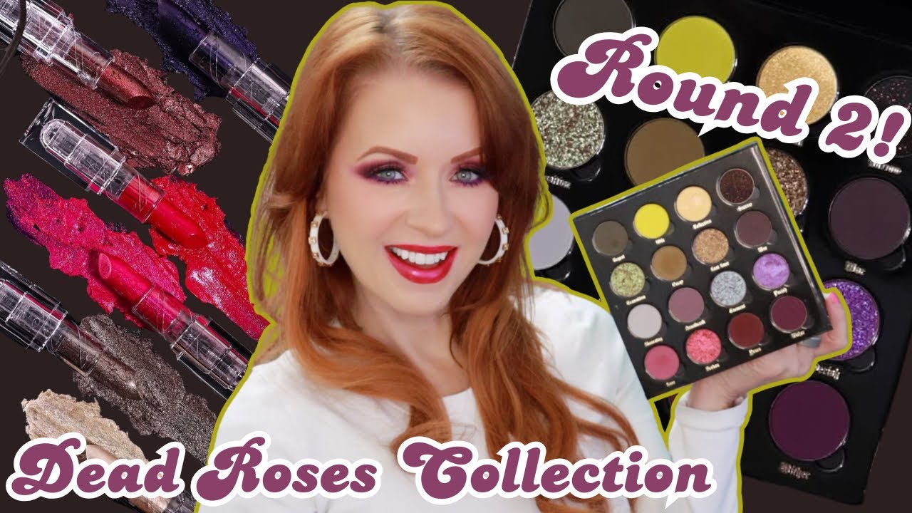 ROUND 2! BELLA BEAUTE BAR DEAD ROSES COLLECTION | 2 LOOKS + LIP SWATCHES!