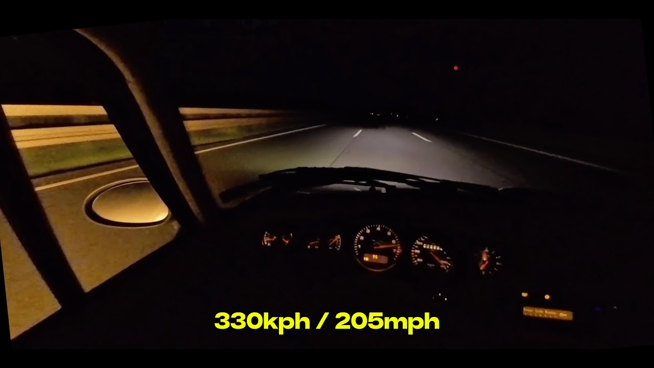 200+ MPH IN A PORSCHE 993 TURBO S - Autobahn night drive!