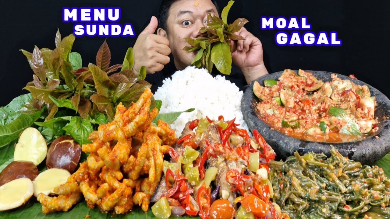 MENU SUNDA⁉️ MAKAN TUMIS TONGKOL PEDAS CEKER MERCON SAMBEL TERONG MENTAH LALAPAN JENGKOL MENTAH