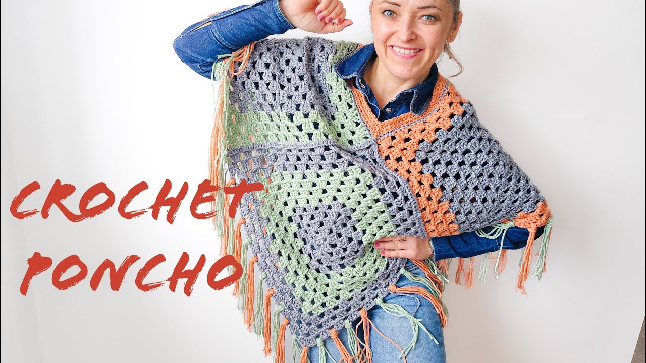 How to Crochet Poncho Fast and for Beginners