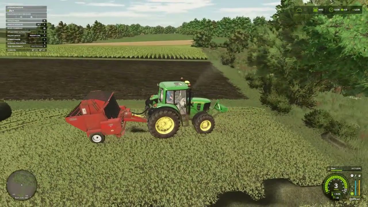 Prasowanie siana John Deere. [ NA ROLI ] #60