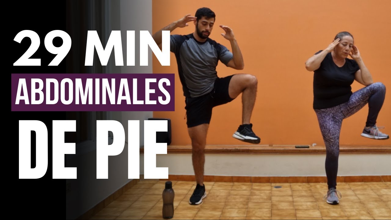 bajar de peso en casa con estos ejercicios para abdomen y cintura  🔥 abdominales de pie