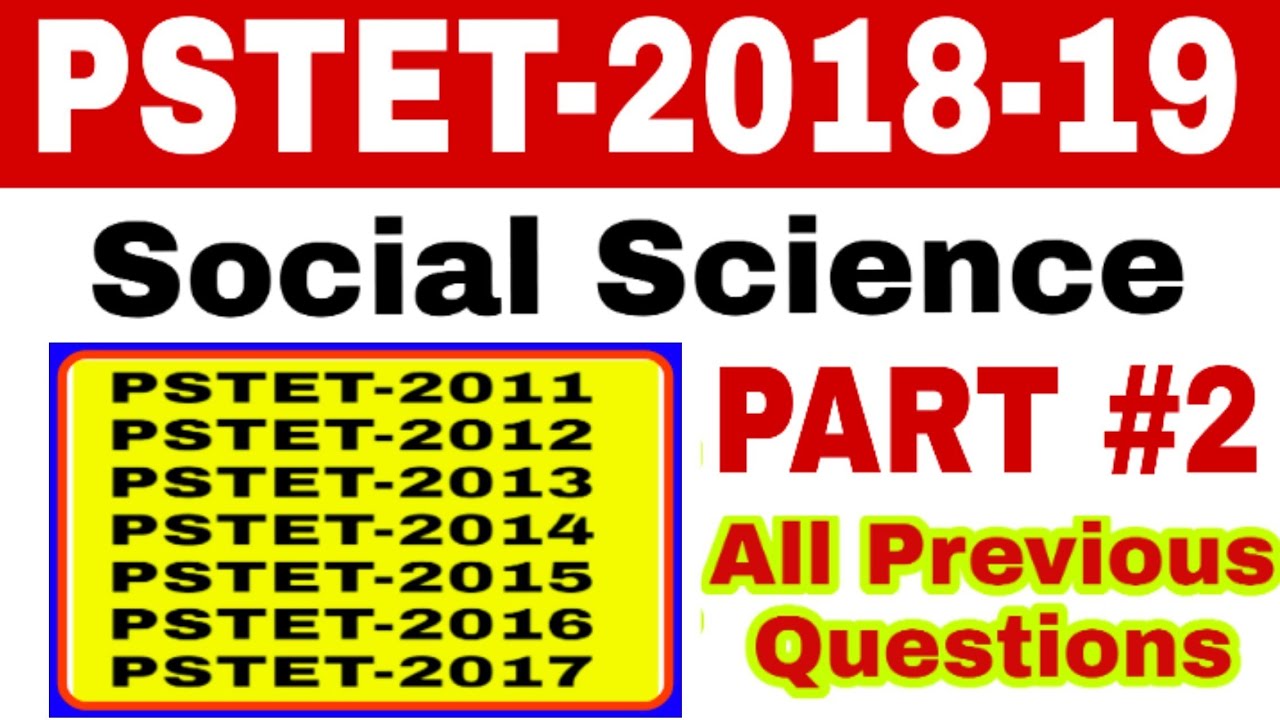 #Pstet 2019/Social science(SST) All previous questions/Part #2/ by msw study for jobs
