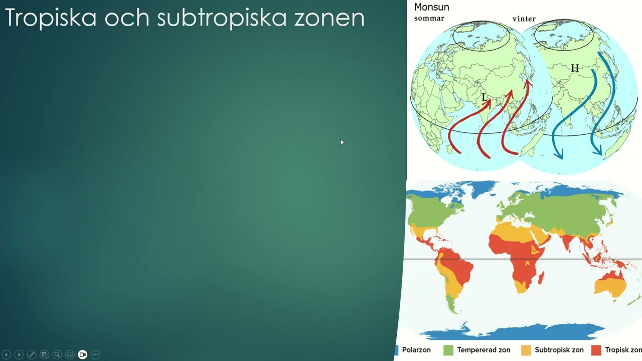 Väder och klimat Genomgång 5 klimatzoner