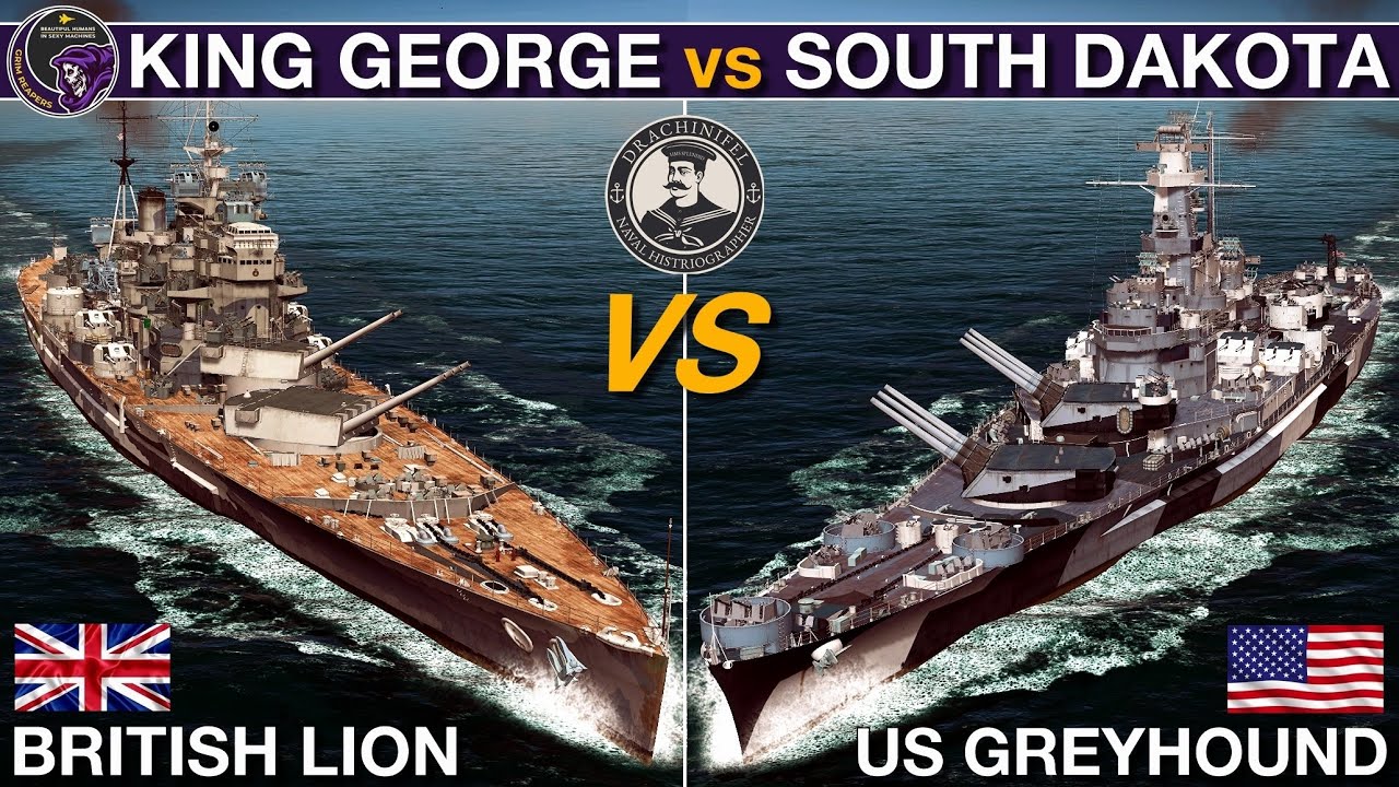 King George V Battleship vs South Dakota Battleship (Quarter Final) | War On The Sea