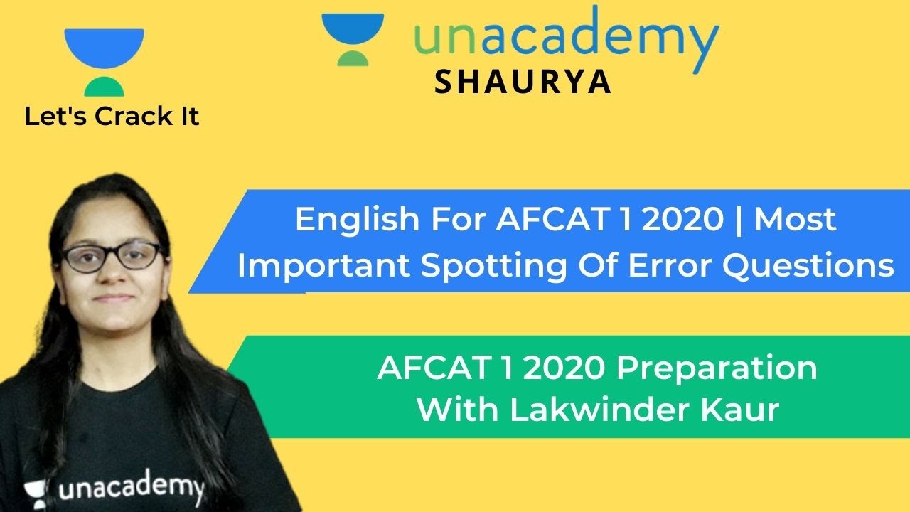 English For AFCAT 1 2020 | Most Important Spotting Of Error Questions | AFCAT 1 2020 Preparation