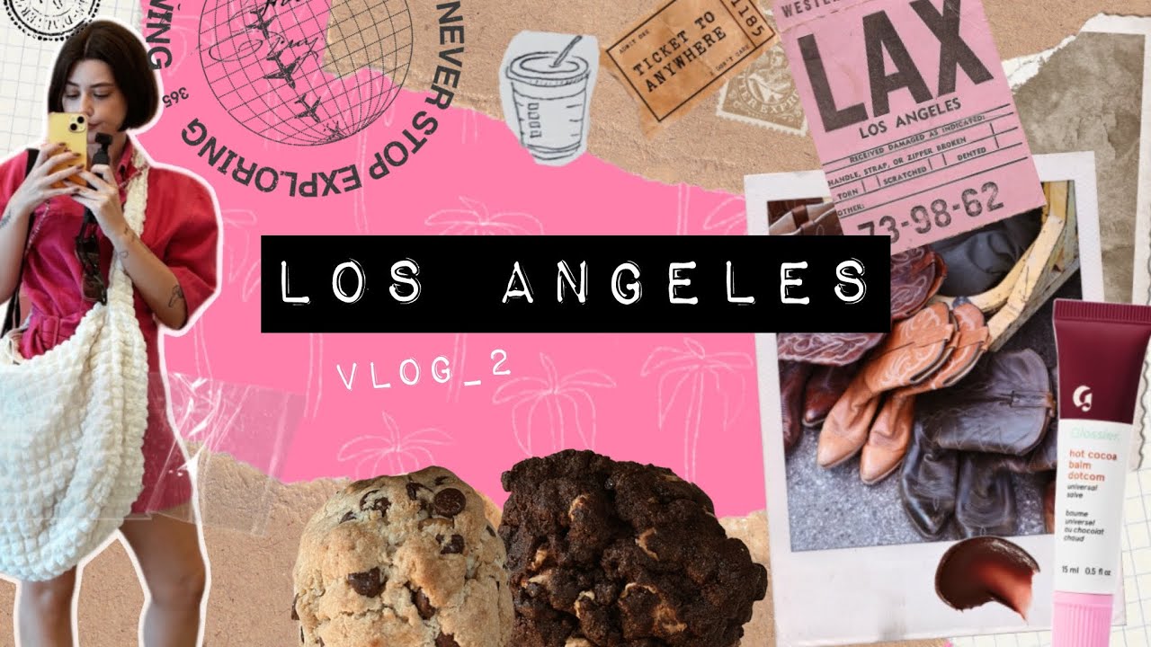 LOS ANGELES SOLO TRAVEL - Vlog (part.2) Glossier, Melrose flea market, Levain Bakery