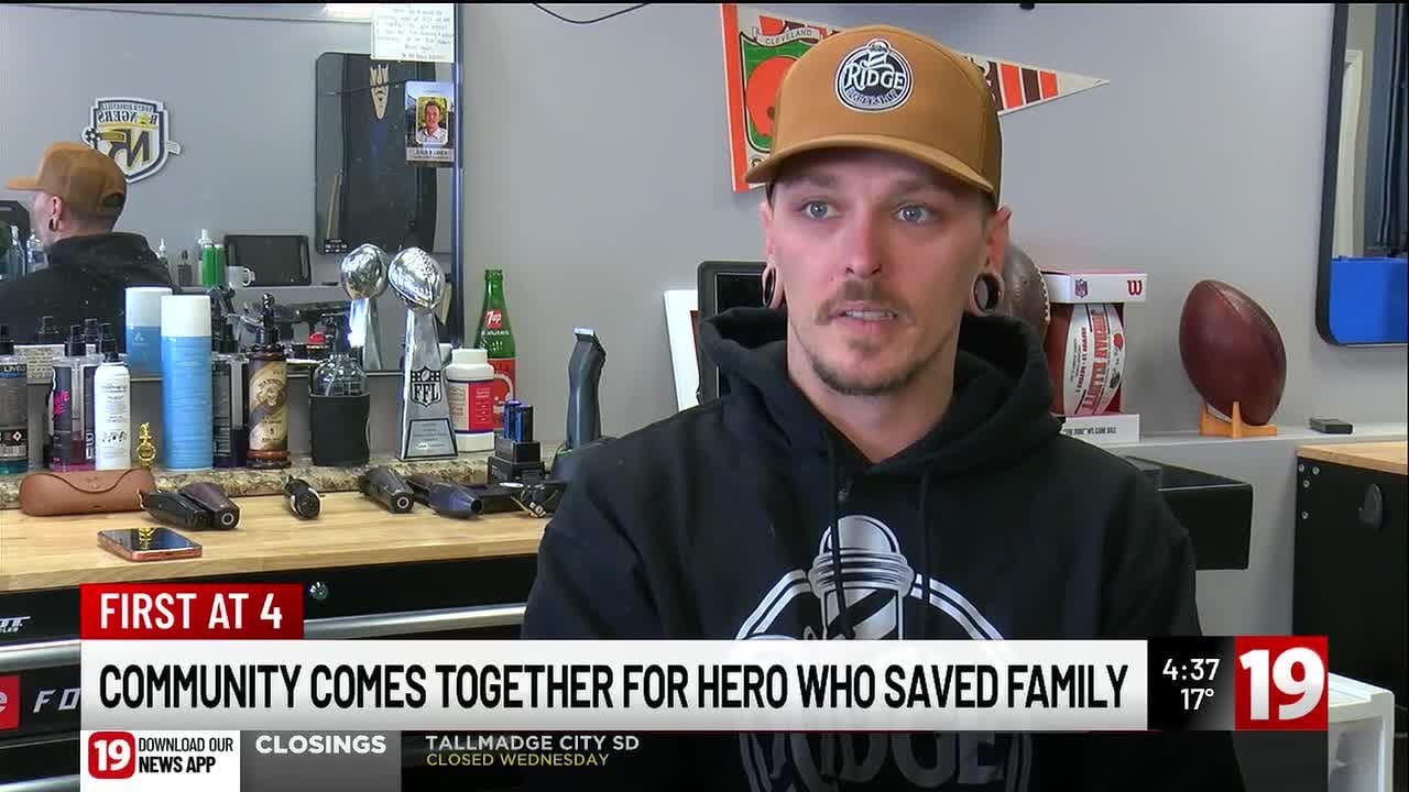 Barbershop owner offers free services to Elyria officer who saved hostage family