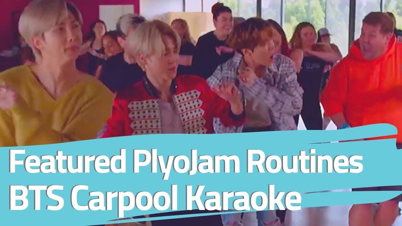 BTS Carpool Karaoke | PlyoJam Routines | Black Widow | Ain't My Fault