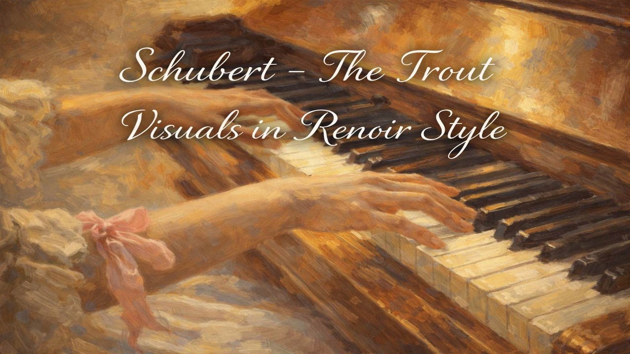 Schubert - The Trout (Die Forelle) | Impressionist Visuals in Renoir Style| Breath of Canvas