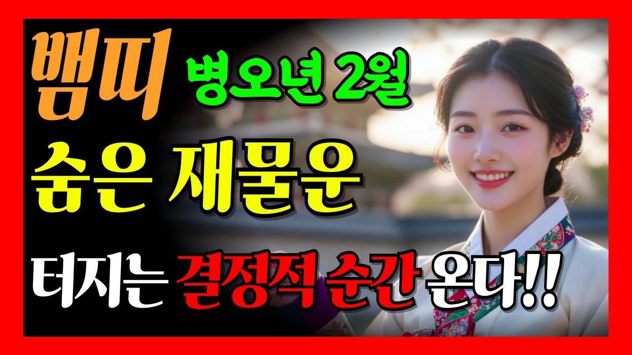 뱀띠 2월 대박! 10년 만의 재물운 폭발 2/12, 2/17, 2/22 필수!