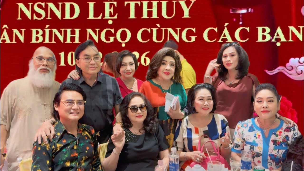 Phần chính chương trình : NSND Lệ Thủy chúc Tết và trao quà đến các bạn bè, đồng nghiệp