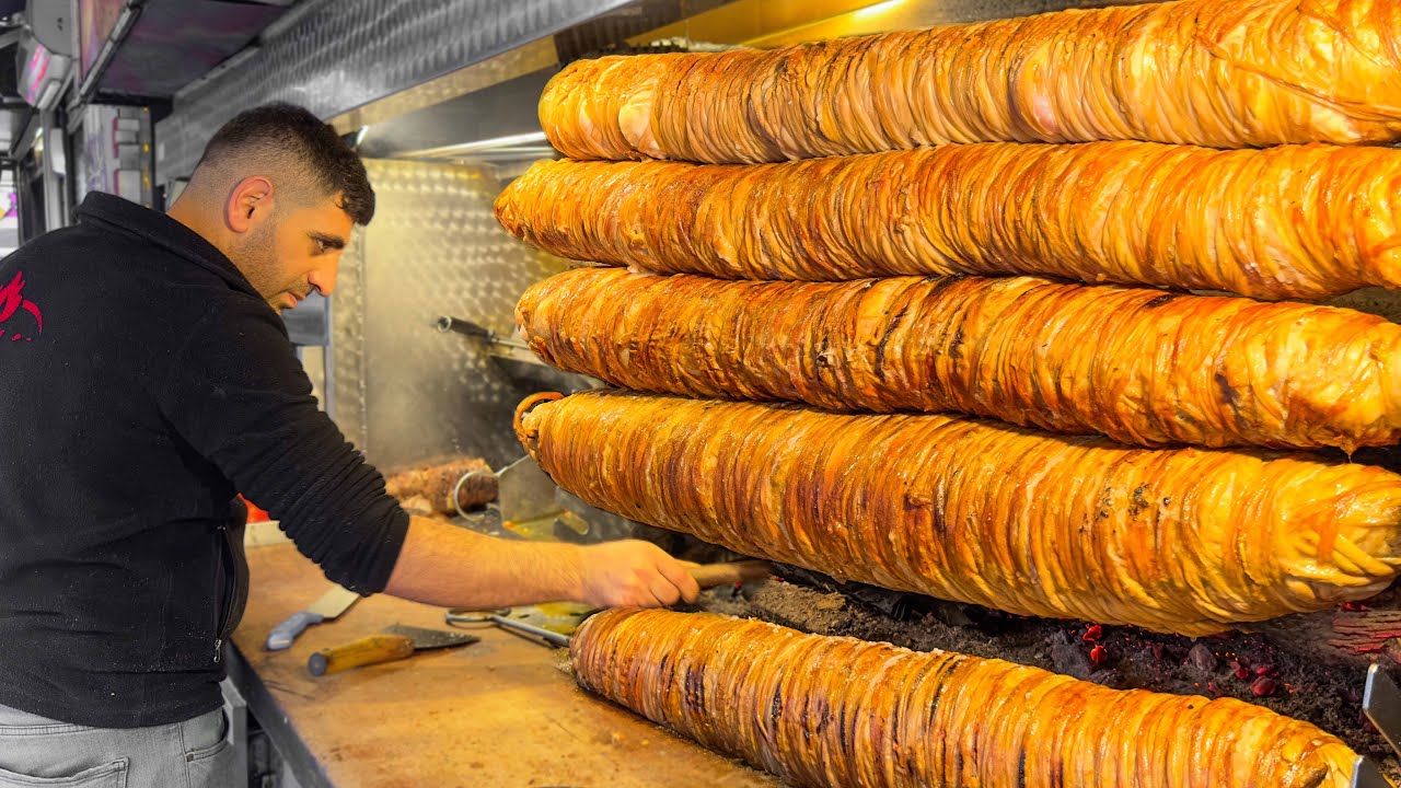 They Cooking Meter-long Kokorec, Doners And Much More! Amazing Turkish Food!